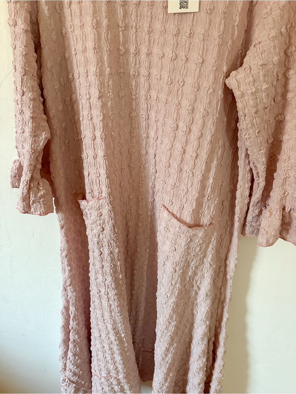 NUGGLES Blush Pink Textured dress - Picture 4 of 4